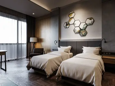 Hotel Bedroom Industrial Low-poly 3D model