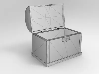 Medieval chest with ornaments Free low-poly 3D model