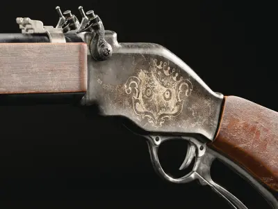 Oldshotgun antique gun 3D model