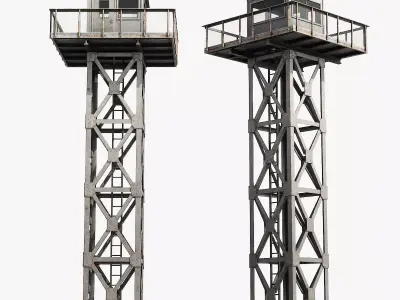 Watch tower v1 Low-poly 3D model