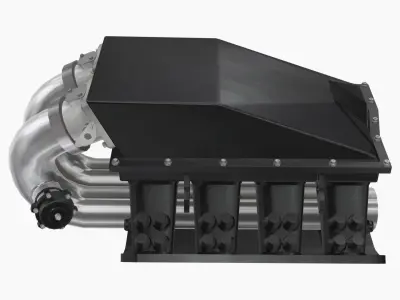 Godzilla custom intake manifold Low-poly 3D model