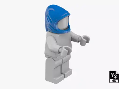 Lego Hoodie Hat with Minifigure 3D model
