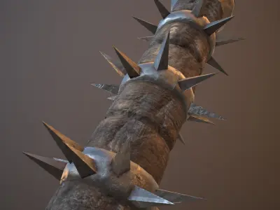 Medieval Spinning Trap Low-poly 3D model