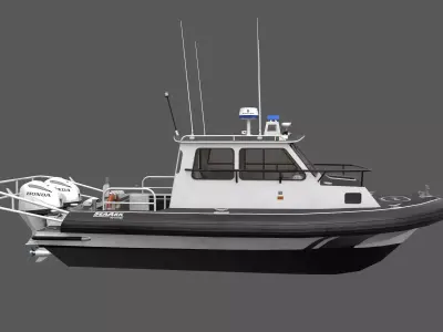 SeaArk Patrol boat  Low-poly 3D model