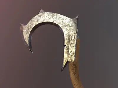 LowPoly Damaged and Dirty Hook Low-poly 3D model