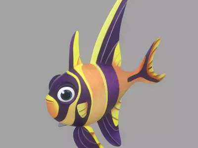 Cartoon Fish 18 Low-poly 3D model