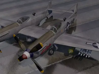 North American P-82 Twin Mustang 3D model