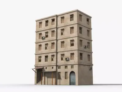  Arab Middle East Building x27 Low-poly 3D model