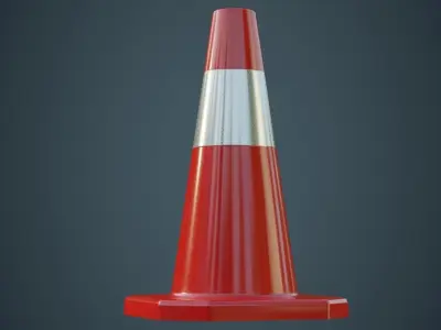 Traffic Cone 3A Low-poly 3D model