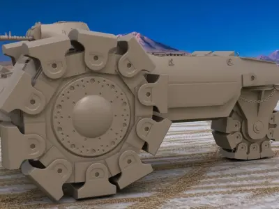 Alkett VsKfz 617 Minenrumer Clay Mental Ray 3D model
