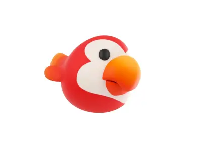 Prop168 Parrot Head 3D model