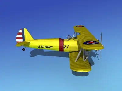 Stearman PT-17 Kaydet V04 3D model