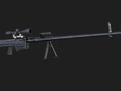 Sniper Rifle OSV-96 Low-poly 3D model