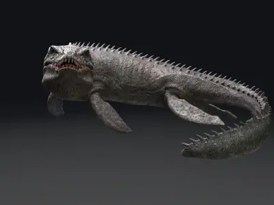 Dinosaur Mosasaurus - Sea Monster Series 4 Low-poly 3D model