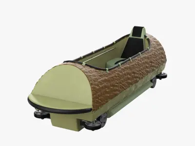 Log Flume Wagon 3D model