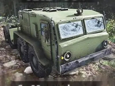 Functional - MAZ537  Battle Truck  6 Versions Low-poly 3D model