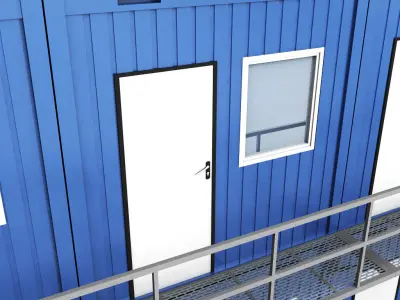 Container shipping House double floor 3D model