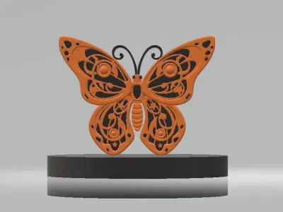  3D butterfly model 3D print model