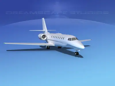Cessna 680 Citation Sovereign  White Livery 3D model
