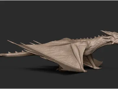 Dragon High Poly Concept - Zbrush 3D model 3D model