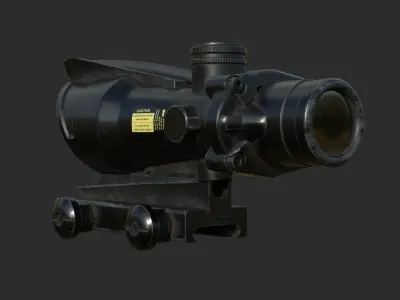 Weapon - Scope - 07 - Scope4X Low-poly 3D model