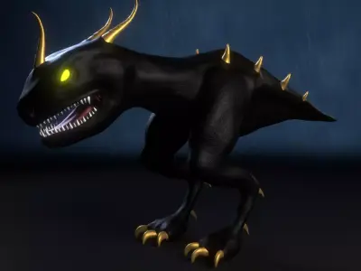 Dragonsnapper Raptor Creature Low-poly 3D model