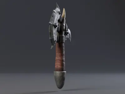 Stylized Axe GameReady Low-poly 3D model