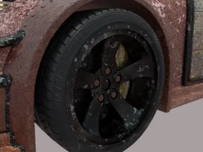 Postapo Style Car - Nissan 350Z 3D model