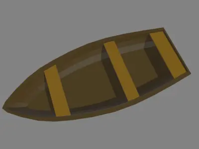 Low Poly Boat 05 Low-poly 3D model