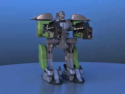 Jetpack Battle Robot 3D model