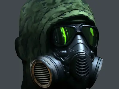 Helmet 3d model military combat Military Low-poly Low-poly 3D model