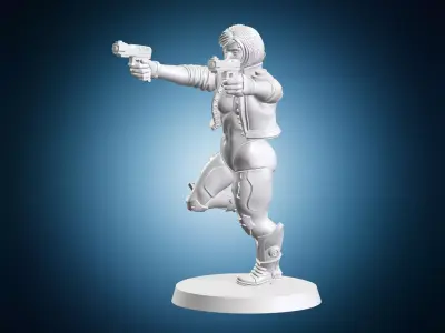 Samiko Sci Fi Police Officer Miniature 3D print model