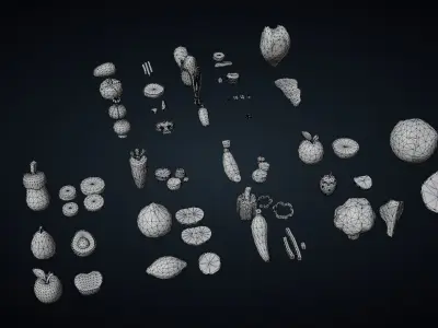 Fruits And Vegetables - Stylized Kitchen Pack - Part 14 Low-poly 3D model