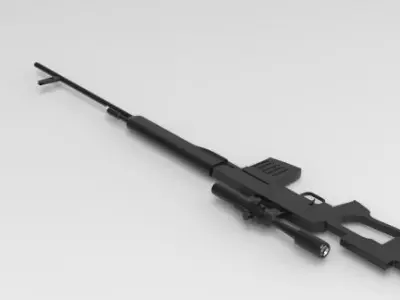 Dragunov Sniper Rifle Free 3D model