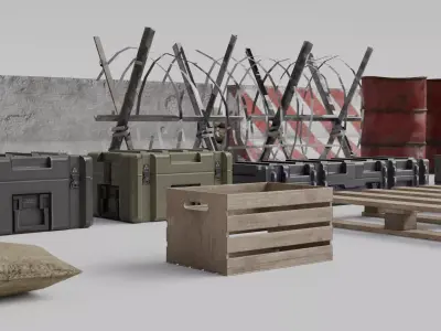 Game Ready Asset Bundle Low-poly 3D model