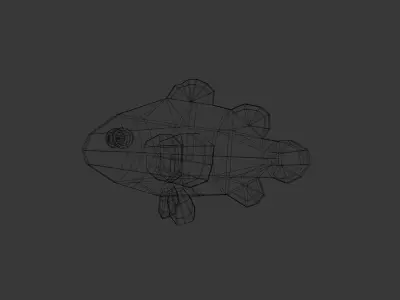 Low poly clownfish Low-poly 3D model