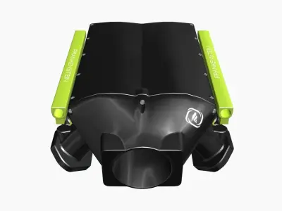 Frankenstein Low Pro billet intake manifold Low-poly 3D model