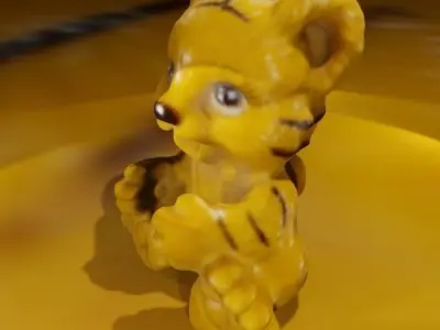 petit tigre avec texture Free 3D model