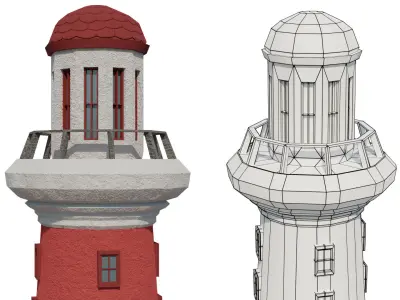 Lighthouse 05 Low-poly 3D model
