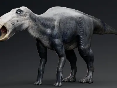 Dinosaur Shantungosaurus - Unreal Engine - Unity Low-poly 3D model