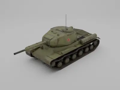 IS-1 Heavy Tank Low-poly 3D model