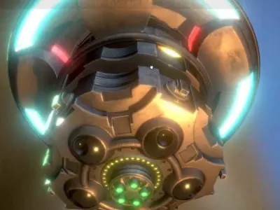 UFO Type 6 Animated and Game Ready Low-poly 3D model