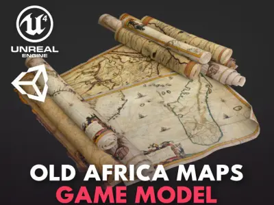 Old Maps and Parchments 3D Model Collection