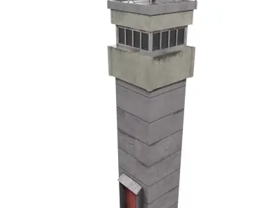 BT-9 Berlin Watch Tower Low-poly 3D model
