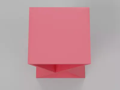 Triangle Pedestal Side Table Free 3D model