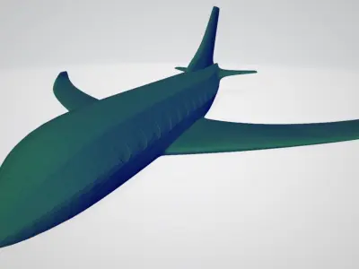 Aircraft airplane flying in sky 3D print model
