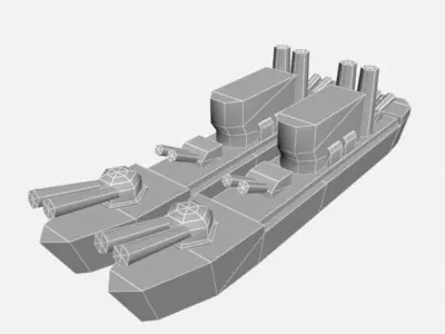 boat low-poly for games mobile Low-poly 3D model