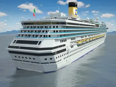 Costa Concordia cruise ship 3D model