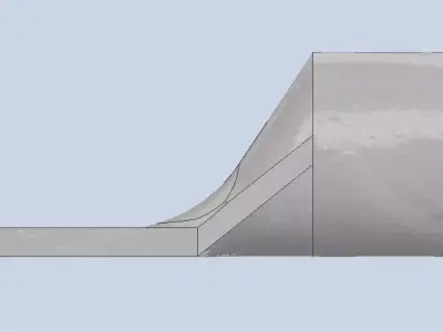 Copper tubular terminal 70mm 3D model