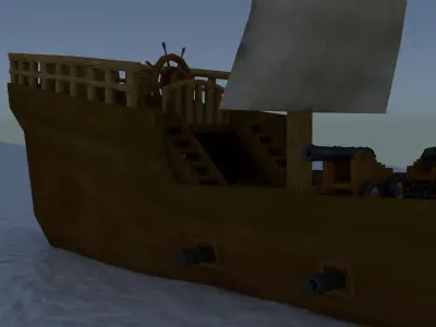 Pirate boat 3D model